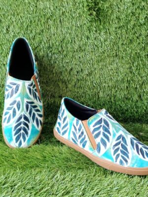 Clarins Art Custom Painted Shoes – Artistic Leaves Series