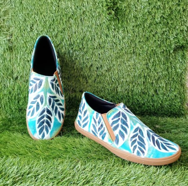 Clarins Art Custom Painted Shoes – Artistic Leaves Series