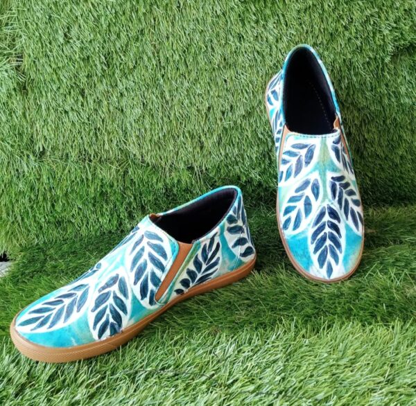 Clarins Art Custom Painted Shoes – Artistic Leaves Series