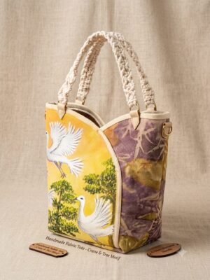 Tas Jinjing Motif Bangau Putih