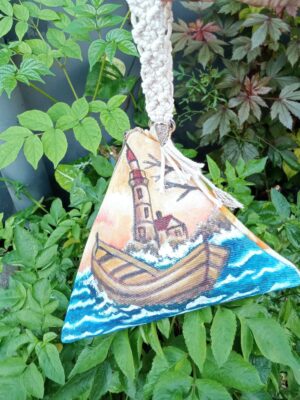 tas segitiga laut Tas Genggam Segitiga (wristlet) - Motif Maritim